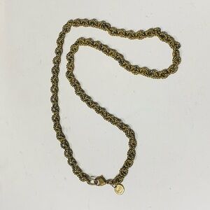 Waxing Poetic Brass Twisted Rope Necklace